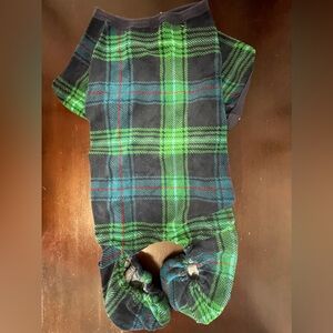 Plaid Dog Pajamas M